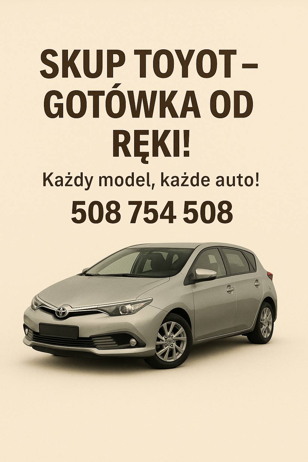 Skup Toyot Jastrzębie Zdrój Gotówka od ręki! Każdy model, każde auto! Śląsk