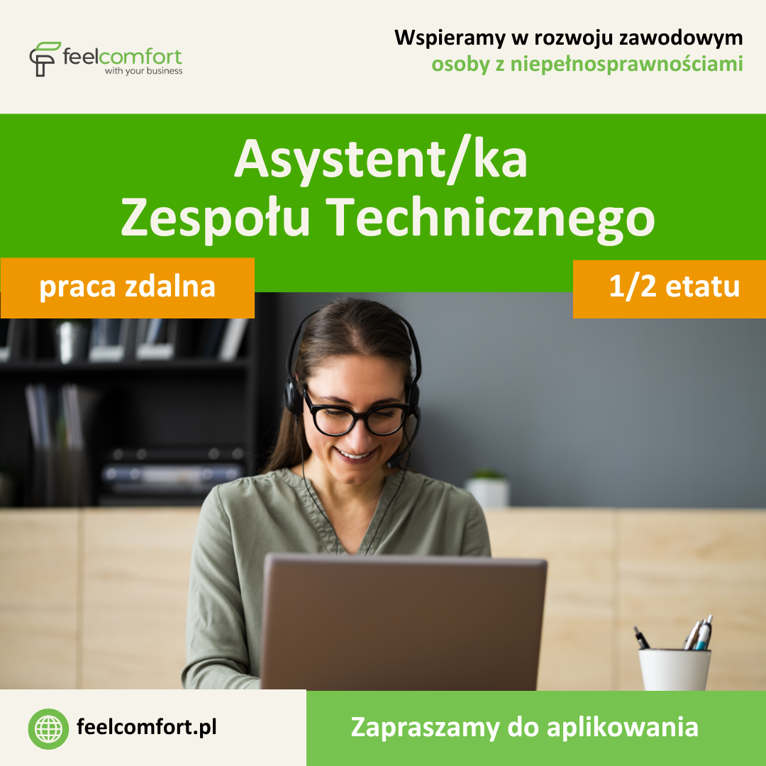 Asystent/ka Zespołu Technicznego 0,5 etatu  praca zdalna