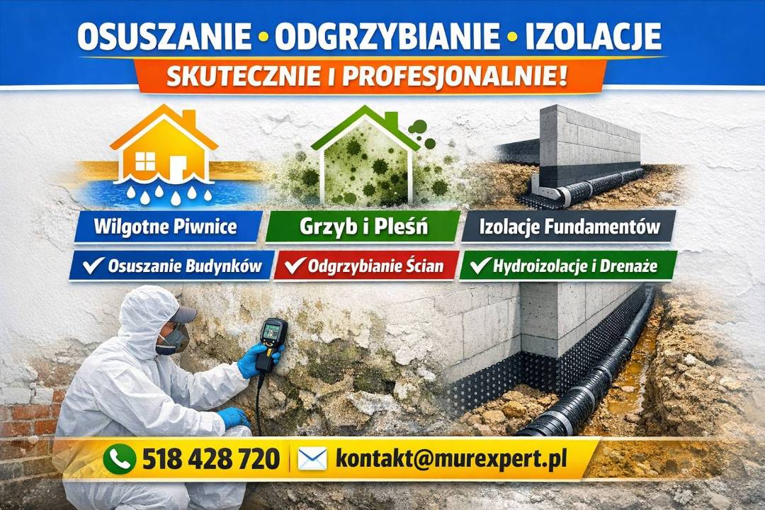 Izolacja pozioma fundamentów - iniekcja krystaliczna i podcinanie ścian