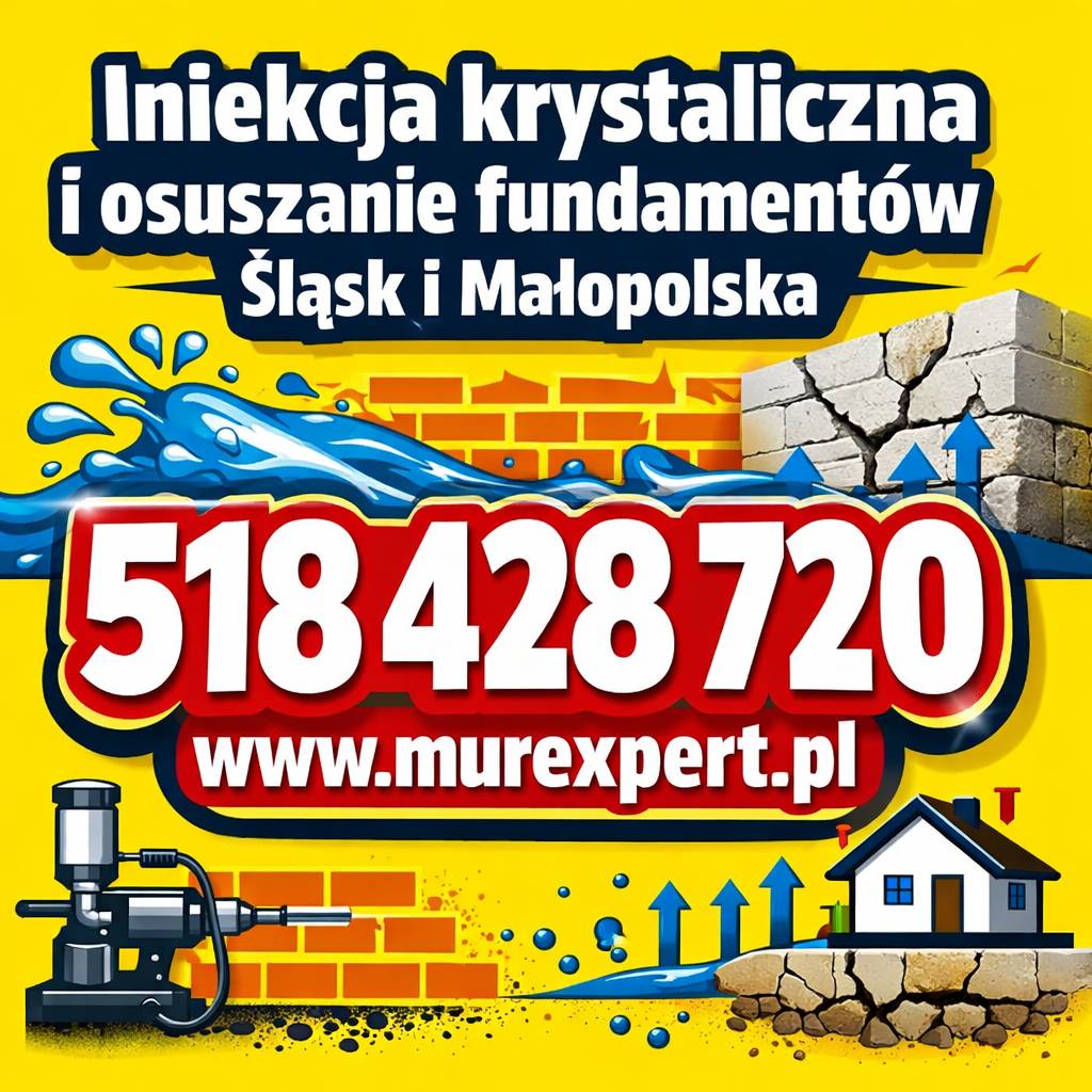 Iniekcja krystaliczna i osuszanie fundamentów | MurExpert ŚLĄSK/ MAŁOPOLSKA